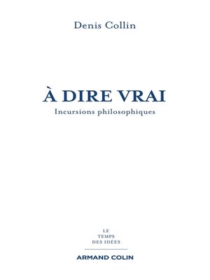 cover image of À dire vrai